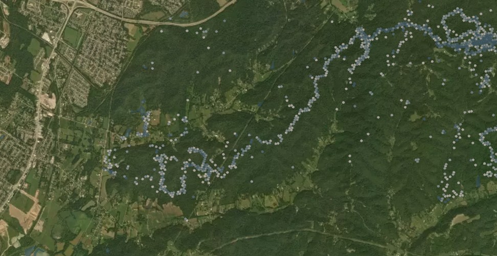 Map visualization of park data